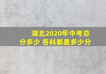 湖北2020年中考总分多少 各科都是多少分